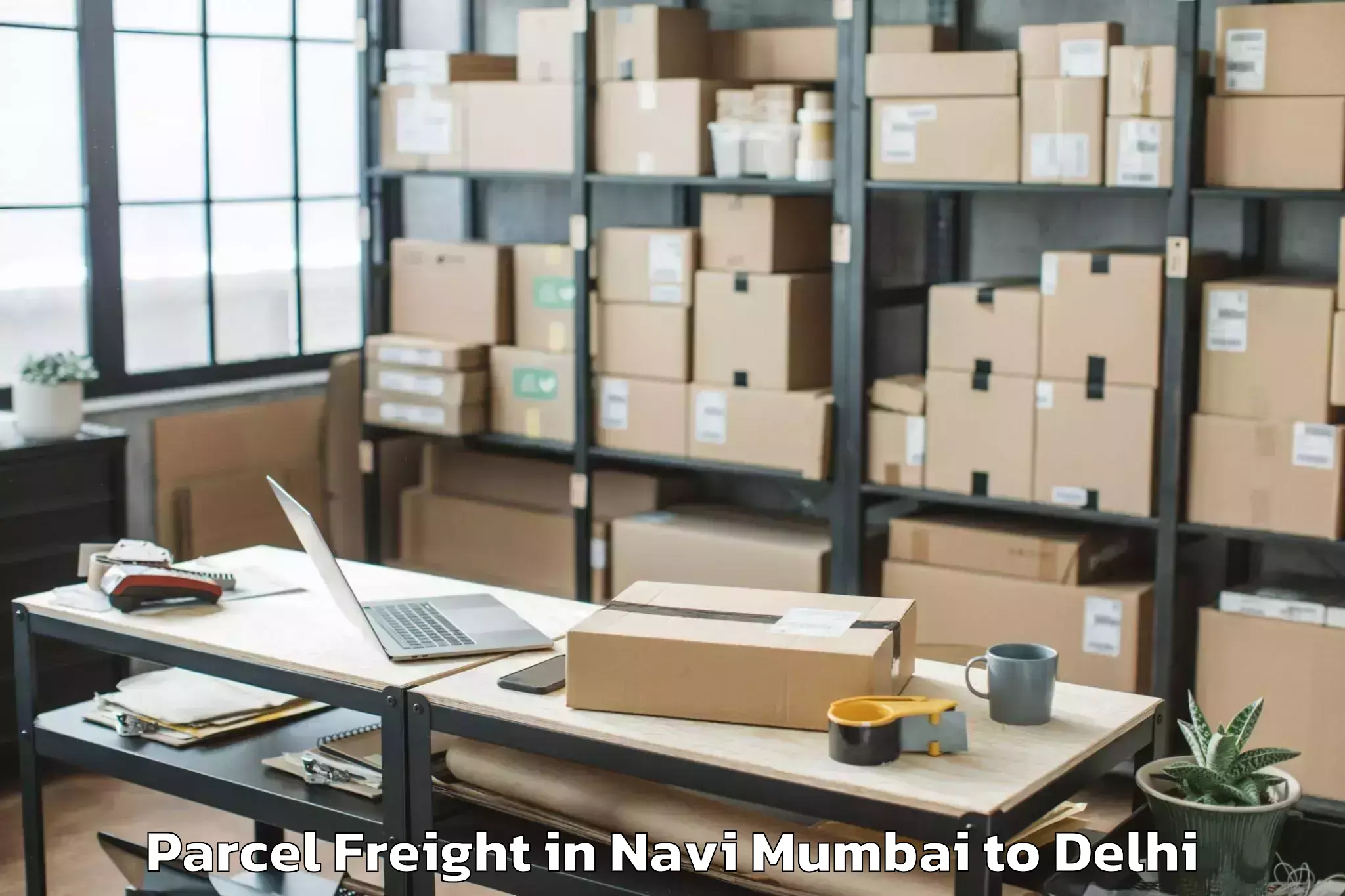 Reliable Navi Mumbai to Sansad Marg Parcel Freight